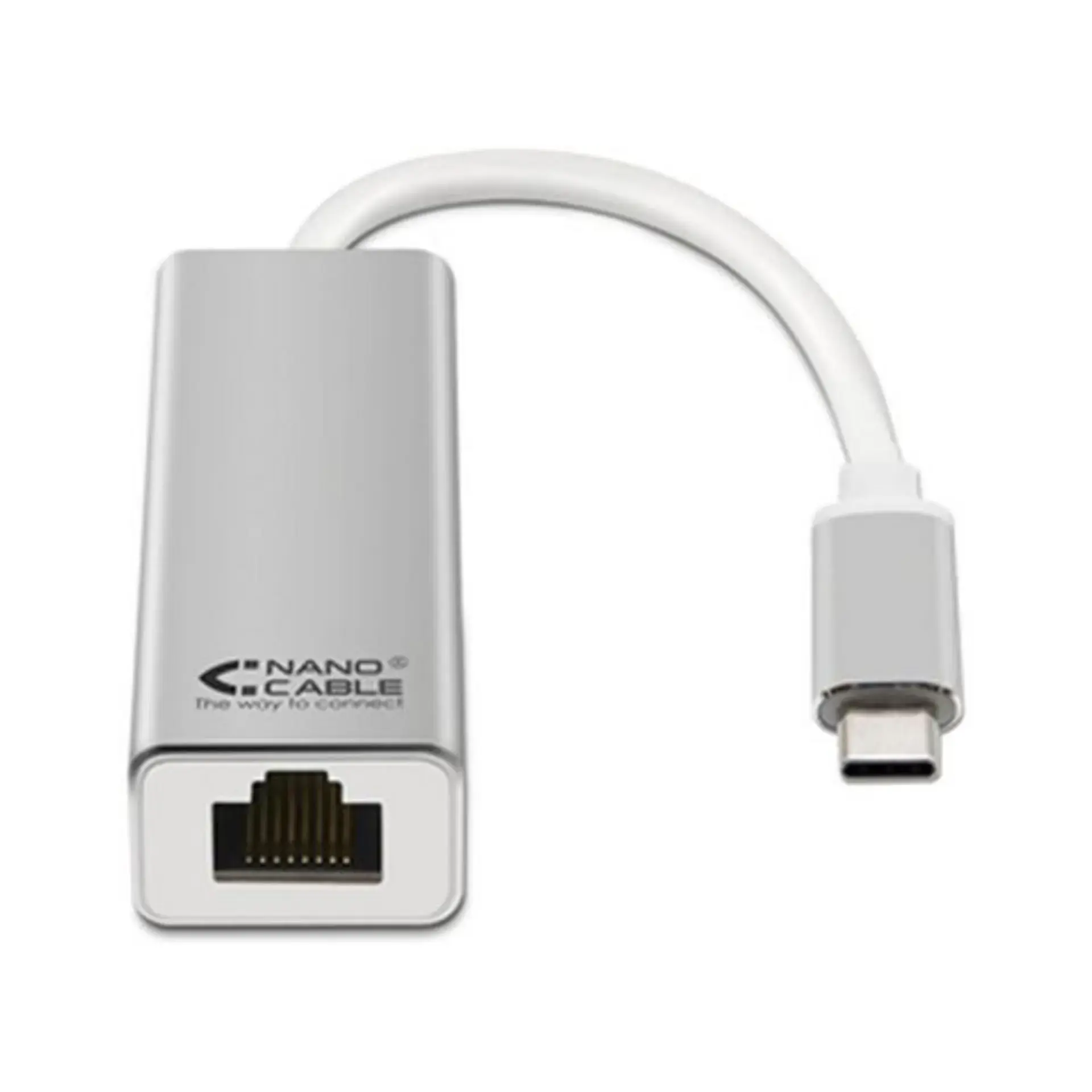 Adaptador Red Nanocable Usb Tipo C A Rj45 Gigabit 10.03.0402