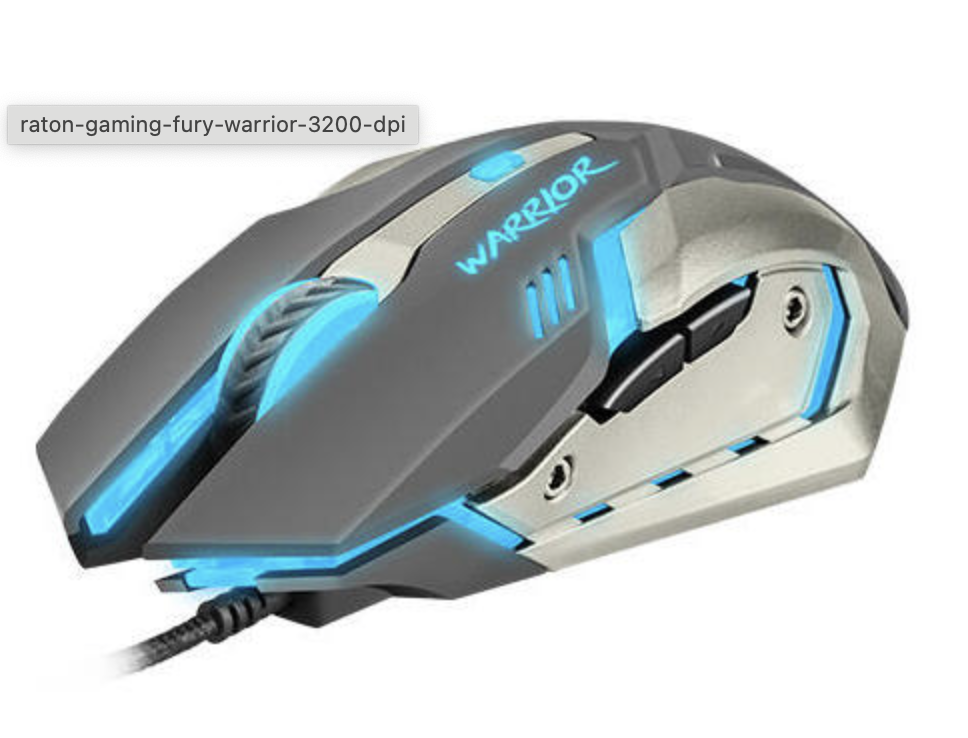 Raton Fury Gaming Warrior 3200Dpi Rgb Negro Nfu-0869
