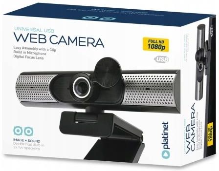 Webcam Platinet Fhd Multimedia Usb Negra Pcwc1080Sp