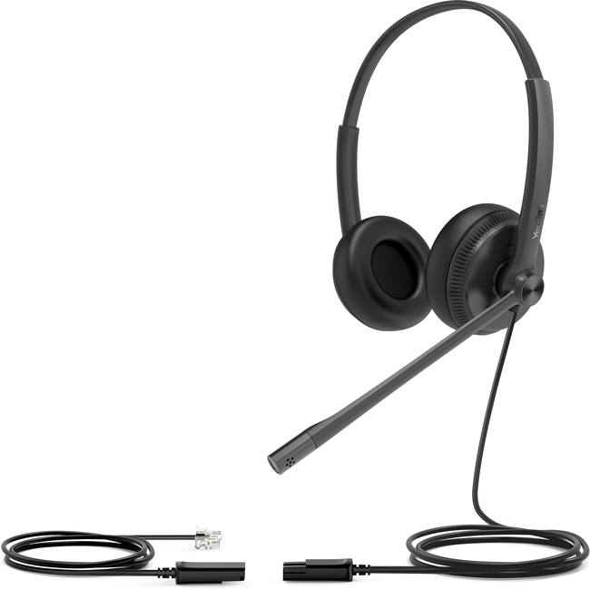 Auricular Yealink Yhs34 Dual Biaurales Cable Rj9 