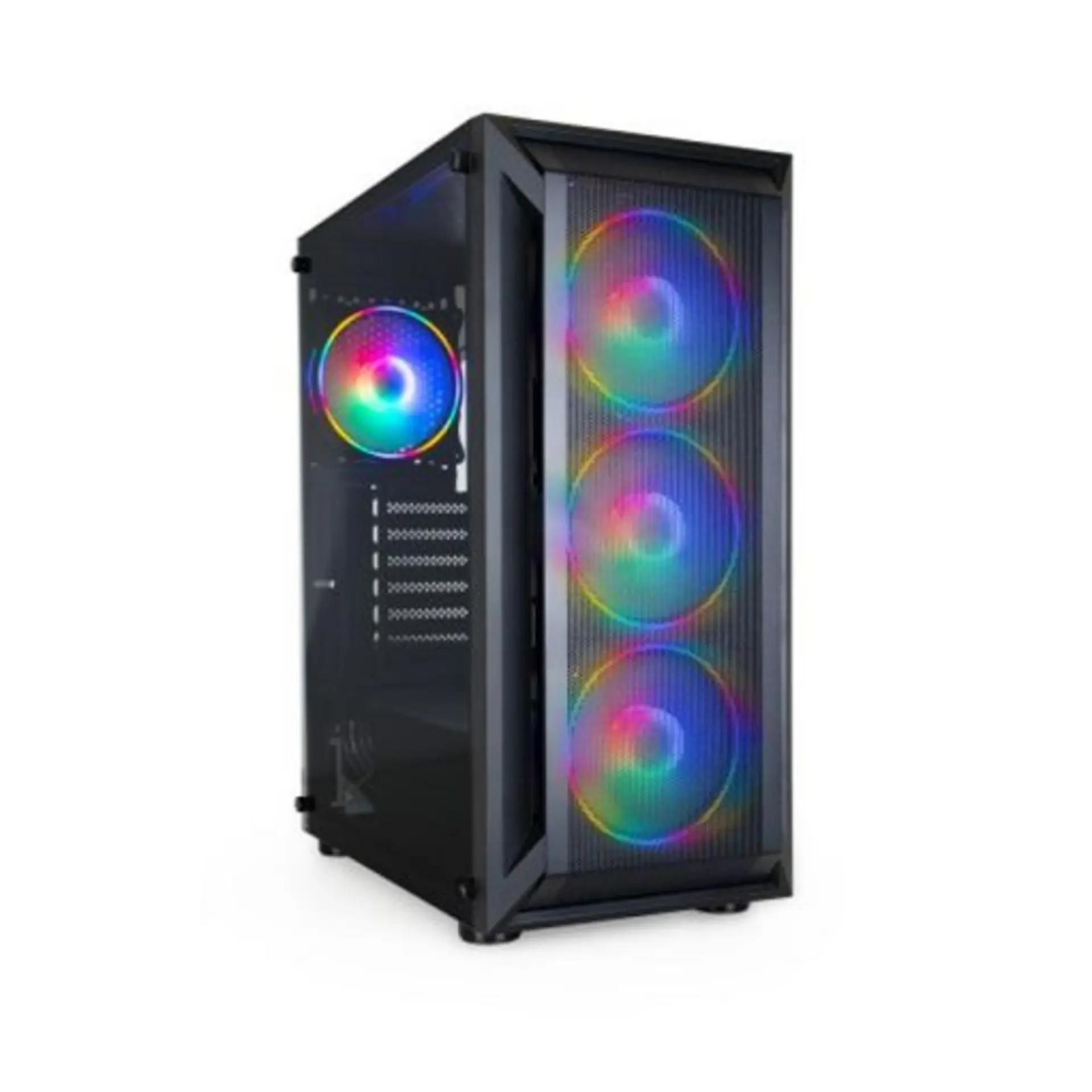 Caja Atx Semitorre Tooq Ragnarok Negra Tqgcc101-b (Sin Fuente)   