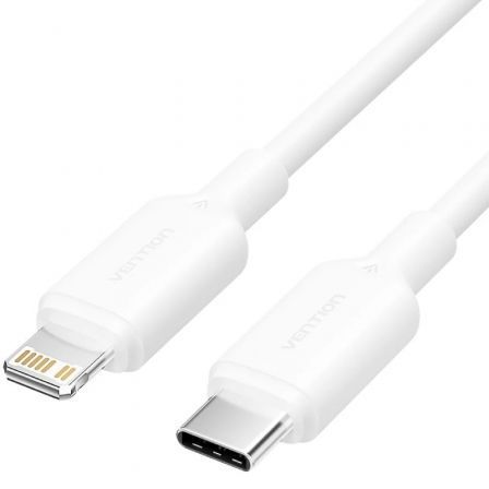 Cable Lightning Macho A Usb Tipo C 1 Mtrs Vention Lakwf Blanco
