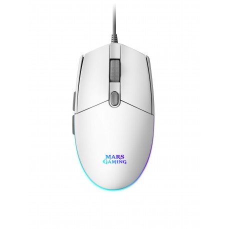 Raton Mars Gaming Mmgw 3200Dpi Rgb Blanco