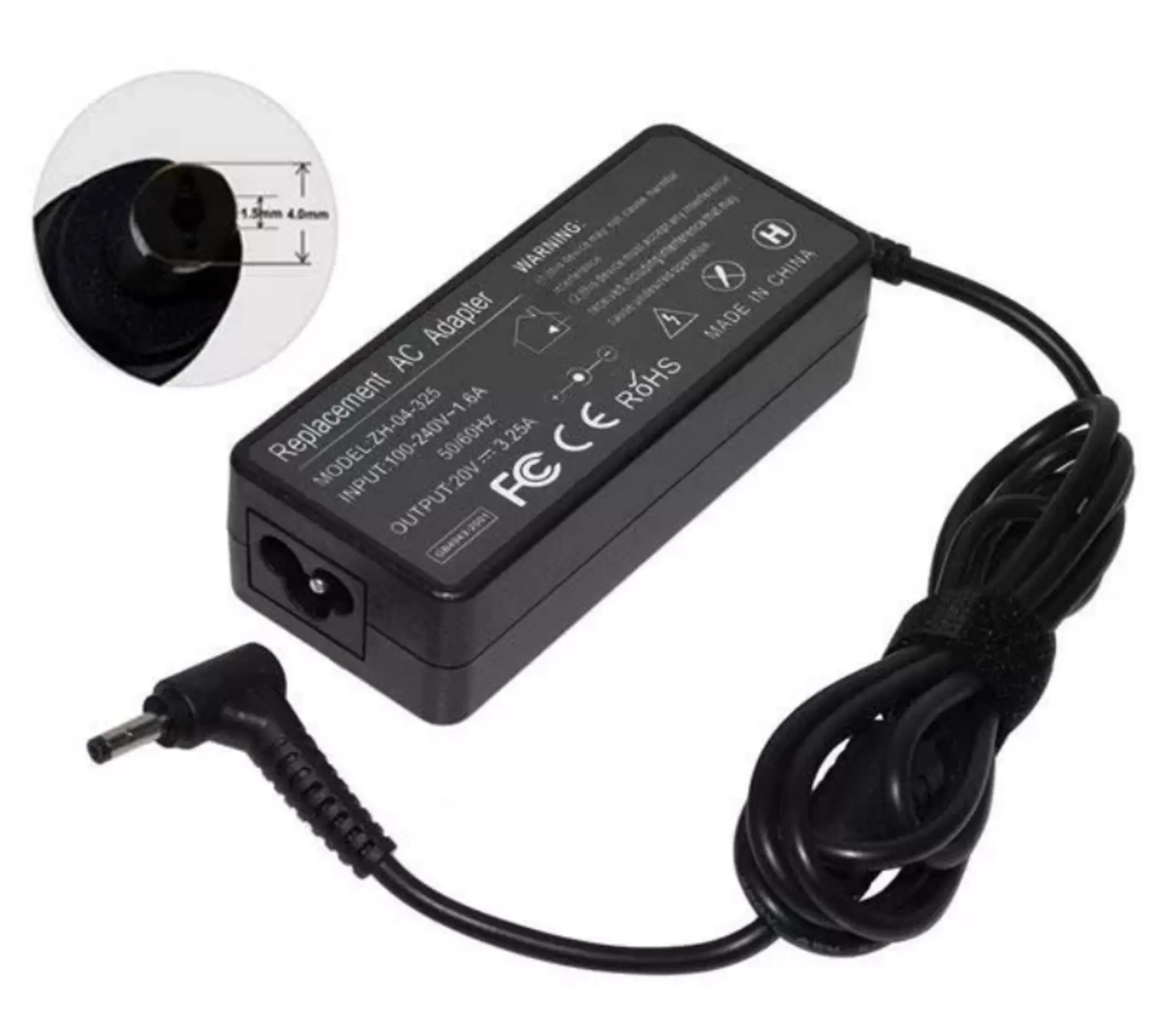 [P2123455] Cargador Para Portatil Lenovo 20V 3.25A 4.0Mm X 1.7Mm 65W