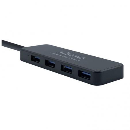 [P2125612] Hub 4 Puertos Usb 3.0 Aisens Negro A106-0399