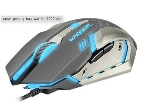 [P2200413] Raton Fury Gaming Warrior 3200Dpi Rgb Negro Nfu-0869