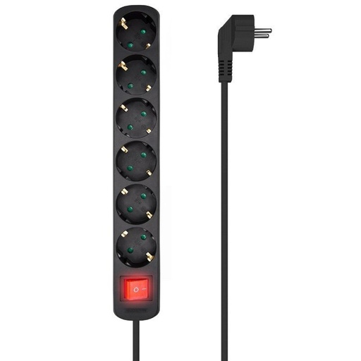 [P2300246] Regleta Aisens 6 Tomas 1.4 Mtrs Negra A154-0536