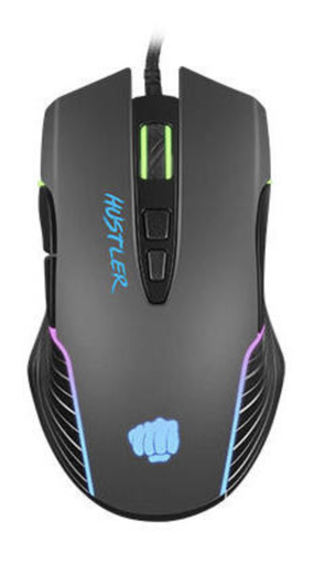 [P2300267] Raton Fury Gaming Hustler 6400Dpi Rgb Negro Nfu-1698