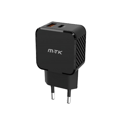 [P2300353] Cargador Pared M.Tk Usb 5V 3.4A 25W Usb/Tipo C Negro Ta0332