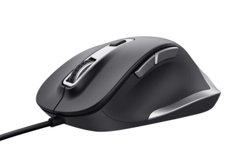 Raton Trust Ergonomico Fyda Eco Usb Negro 24728 