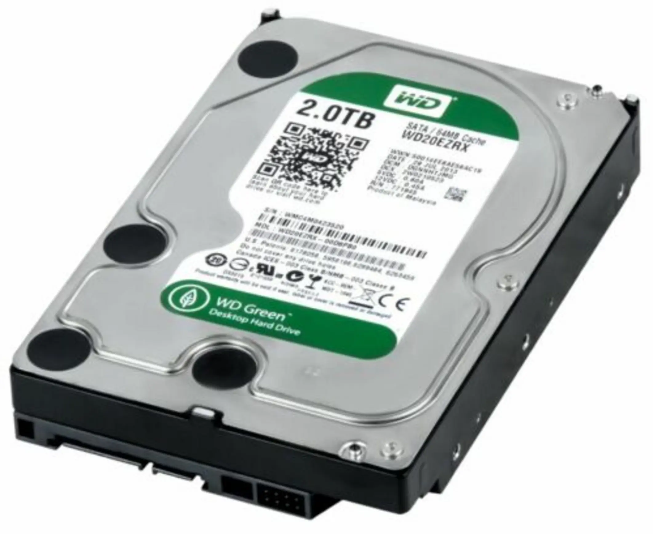 [HDD35-2TB-WDEZRX] Disco Duro Ocasion 3.5" 2Tb Sata-3 Wd Green Wd20Ezrx (12 Meses Garantía) 