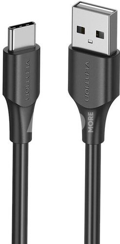 Cable Datos Y Carga Usb A Tipo C 3A 1 Mtrs Vention Cthbf Negro 