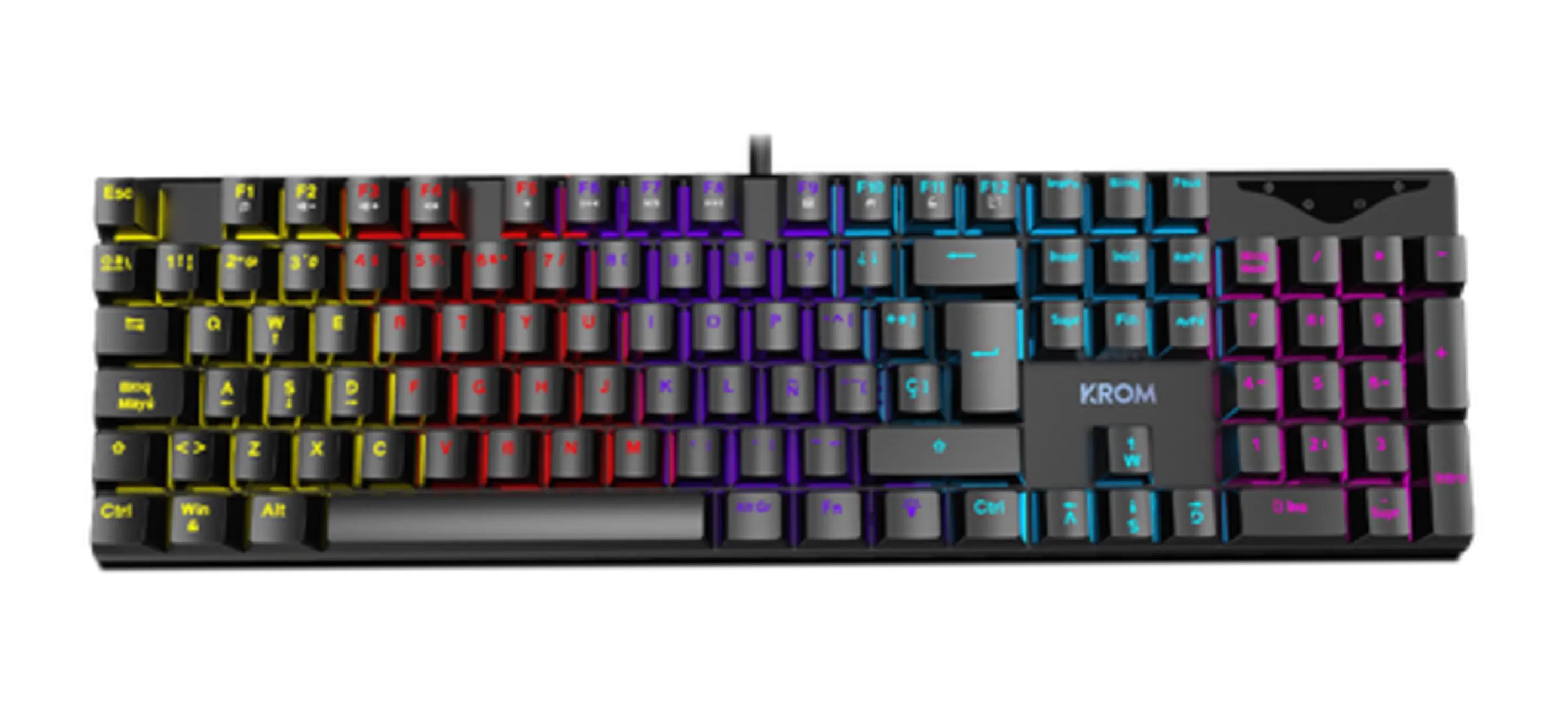 Teclado Mecánico Gaming Krom Kasic Tkl Nxkromkasictkl Rgb Usb Negro