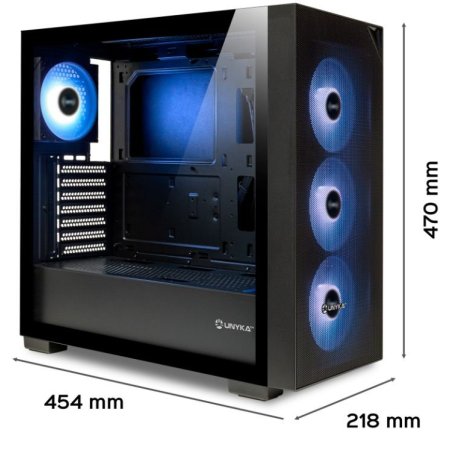Caja Atx Semitorre Unykach Revelat Mesh Negra Uk121803  (Sin Fuente)  