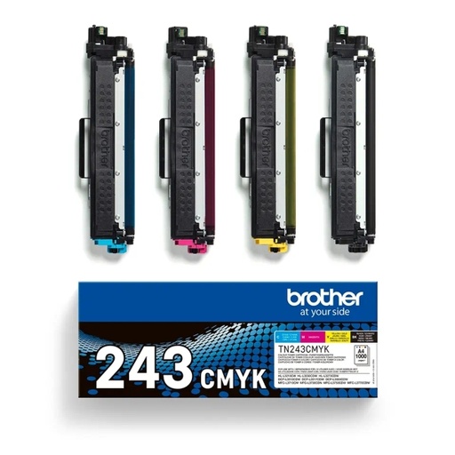 [MC-TN243CMYK] Brother TN243 Pack de 4 Cartuchos de Toner Originales - TN243CMYK